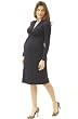 The Olian Classic Knot Ruched V-neck Rayon Knit Dress