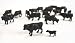 Black Angus Cows (Pkg. of 25) 1:64 Scale_s-1