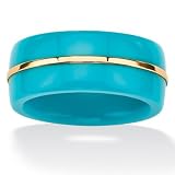 14K Gold Viennese Turquoise Ladies Ring Band