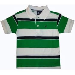Nautica Toddler Polo Shirt Green, Black and White Size 4T Boys