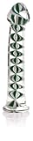 Don Wand Real T Rocket Glass Pleasure Wand, Jade and White Helix