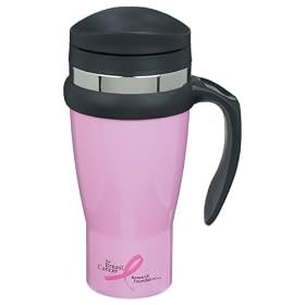 Buy Trudeau Drivetime 18-Ounce Travel Mug, Breast Cancer Awareness, Pink