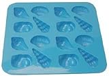SiliconeZone Shell Tray Butter Mold, Bright Blue