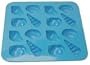 SiliconeZone Shell Tray Butter Mold, Bright Blue