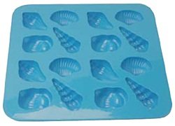 SiliconeZone Shell Tray Butter Mold, Bright Blue