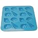 SiliconeZone Shell Tray Butter Mold, Bright Blue