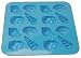 SiliconeZone Shell Tray Butter Mold, Bright Blue