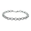 Rolo Charm Bracelet in Sterling Silver in 7", 8", and 9" Lengths, #11532