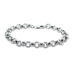Rolo Charm Bracelet in Sterling Silver in 7", 8", and 9" Lengths, #11532