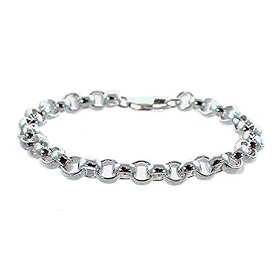 Buy Rolo Charm Bracelet in Sterling Silver in 7, 8, and 9 Lengths, #11532 by Taos Trading Bracelets