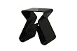 Baxton Studio Velia Acrylic Stool/End Table, Black