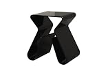 Baxton Studio Velia Acrylic Stool/End Table, Black