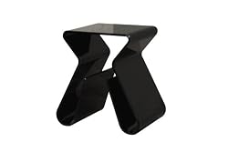 Baxton Studio Velia Acrylic Stool/End Table, Black