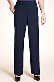 Autograph Flat Front Straight Leg Trousers with Wool