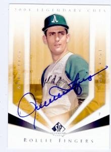 Rollie Fingers Autographed/Hand Signed Baseball Card (Oakland Athletics Hall of Famer) 2004 Upper De