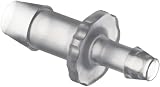 Value Plastics N670/655-9 Straight Through Reduction Tube Fitting with 600 Series Barbs, 3/8 (9.5 mm) and 1/4 (6.4 mm) ID Tubing, Clear Polycarbonate (25-Pack)