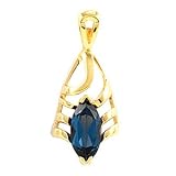 14K White or Yellow Gold Sapphire Pendant -- OTHER GEMS AVAILABLE