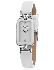 Skagen Womens H01SSLW Quartz Stainless Steel White Dial Watch
