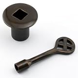 Solid Bronze Gas Fireplace Log Lighter Key Only - Bronze Patina