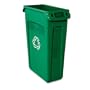 Rubbermaid FG354007 Green 23 Gallon Slim Jim with Venting Channels-Recycling