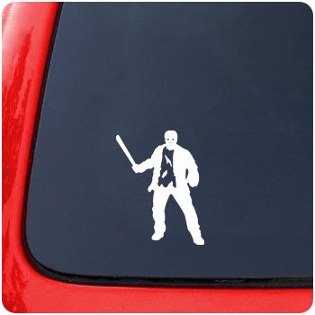 Jason Voorhees Full Body with Machete Friday the 13th Decal Sticker Movie Halloween