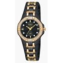 Pulsar Women's Crystal Black Ion Gold-Tone Watch #PTC392