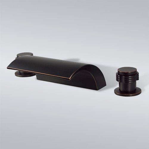 Decor Star RM303-TO Euro Modern Contemporary Waterfall Widespread Roman Bath Tub Faucet Filler Oil Rubbed Bronze
