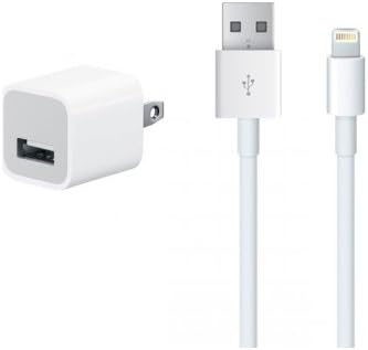 CTRLS® Wall & Cable3Ft USB Compatible with iPhone 5, 5S, 5C iPad, iPod Sync Cable Power Cord with Wall Charger.Best Quality