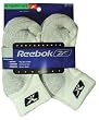 Reebok Low-Quarter Gray Foot White/Black 6-Pack (Youth)