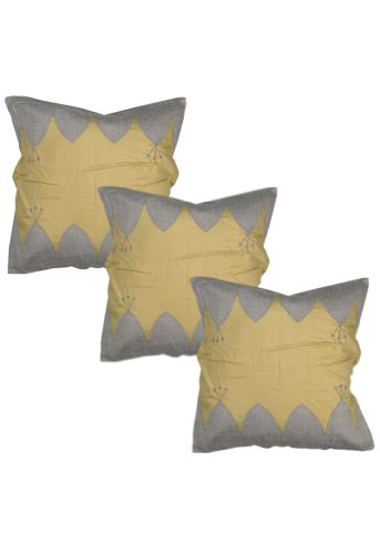 Imagen principal de Cojín Seda Cubre con tamaño de trabajo de bordado y parche de 18 x 18 pulgadas Juego de 3 piezas