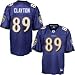 Reebok Baltimore Ravens #89 Mark Clayton Purple Replica Jersey
