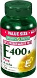 Vitamin E-400 I.U. Softgels With Pure D-Alpha, By Natures Bounty - 250 Softgels