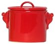 Stoneware Pottery Red Dove Canister 3.5"H, 13oz Set of 2