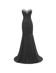 Beaded Mermaid Chiffon Evening Dress/Homecoming Dress/Bridesmaid Dress/Prom Dress/Wedding Party Dress 