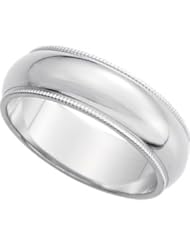 Platinum Milgrain Band
