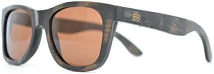 Alpine Nine Timberline: Hand-crafted Bamboo Wooden Sunglasses. Eco-friendly, Unisex Wayfarer Style with Polarized Lenses and UV Protection