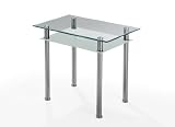 Presto mobilia 10160 Esstisch Uno ca. 90 x 60 x 76 cm mit satinierter Ablage