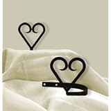 VWI CUR-TB-51 Heart Tie Backs Powder Metal Coated