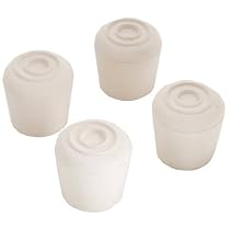 Rubber Leg Tips, 3/4" White
