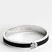 AUTHENTIC COACH THIN OP ART HINGED BANGLE (Black/Silver)