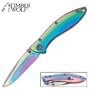 Timber Wolf Rainbow Folding Knife