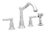 4 Hole Kitchen Faucet with Veggie Spray, Lever Handle