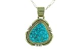 Kingman Spider Web Turquoise Pendant