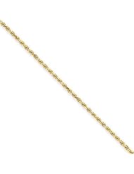 1.4mm, 14 Karat Yellow Gold, Diamond-Cut Rope Chain - 6 inch