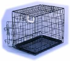 Fold Down Dog Crate - Black/Medium