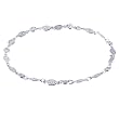 Sterling Silver Scroll and Anchor Link Anklet