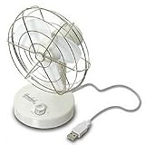 Oscillating USB Desk Fan, White