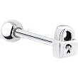 Stainless Steel Lock Barbell Tongue Ring