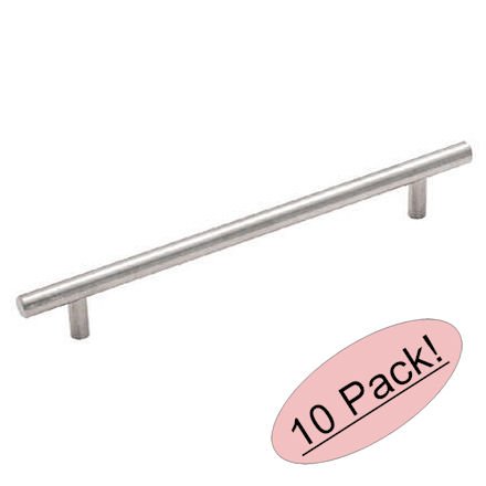 Cosmas 305-128SS True Solid Stainless Steel Construction Euro Style Cabinet Hardware Bar Handle Pull - 5