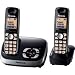 Twin Cordless Phones Panasonic KXTG6522 Digital Cordless Phone with Answer Machine - Twin
